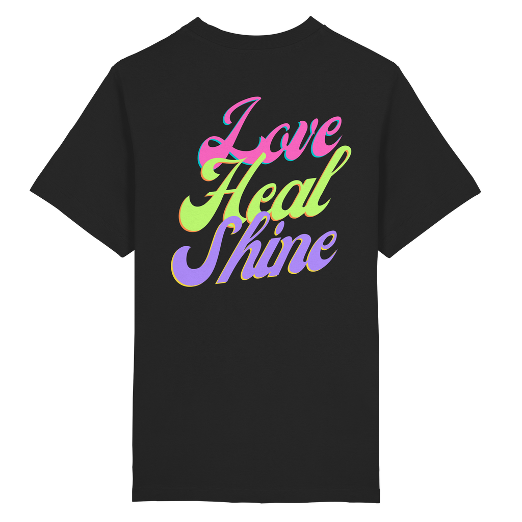 Heavy Organic Unisex Heavy T-Shirt "Love Heal Shine"