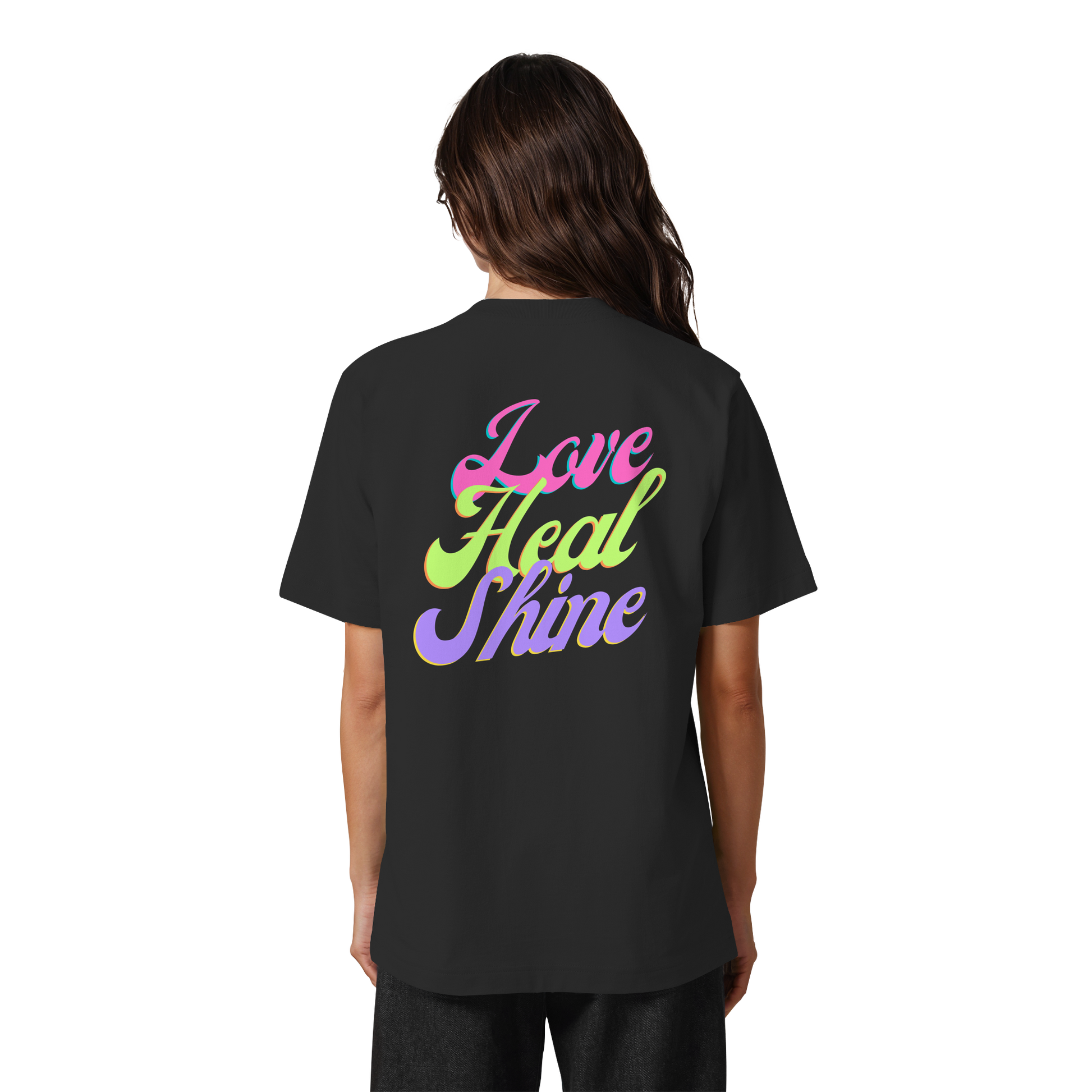 Heavy Organic Unisex Heavy T-Shirt "Love Heal Shine"