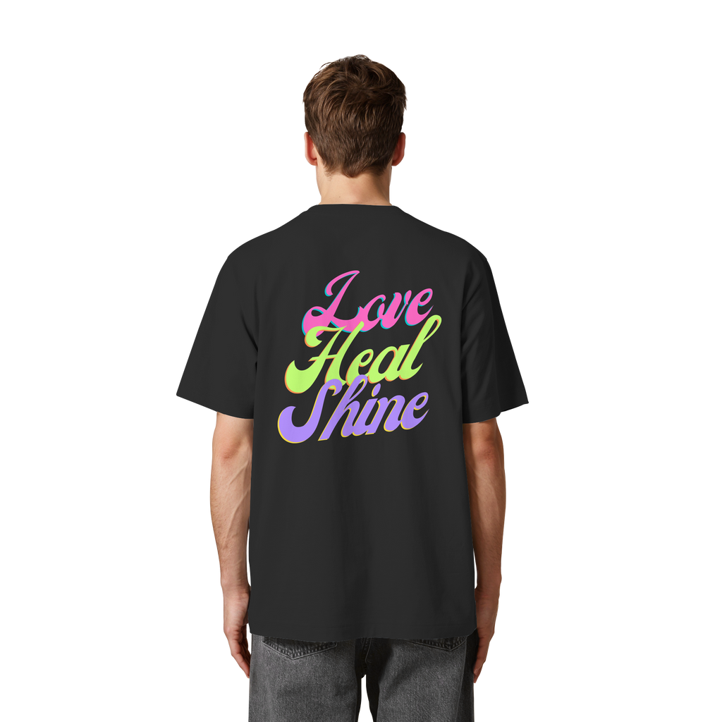 Heavy Organic Unisex Heavy T-Shirt "Love Heal Shine"