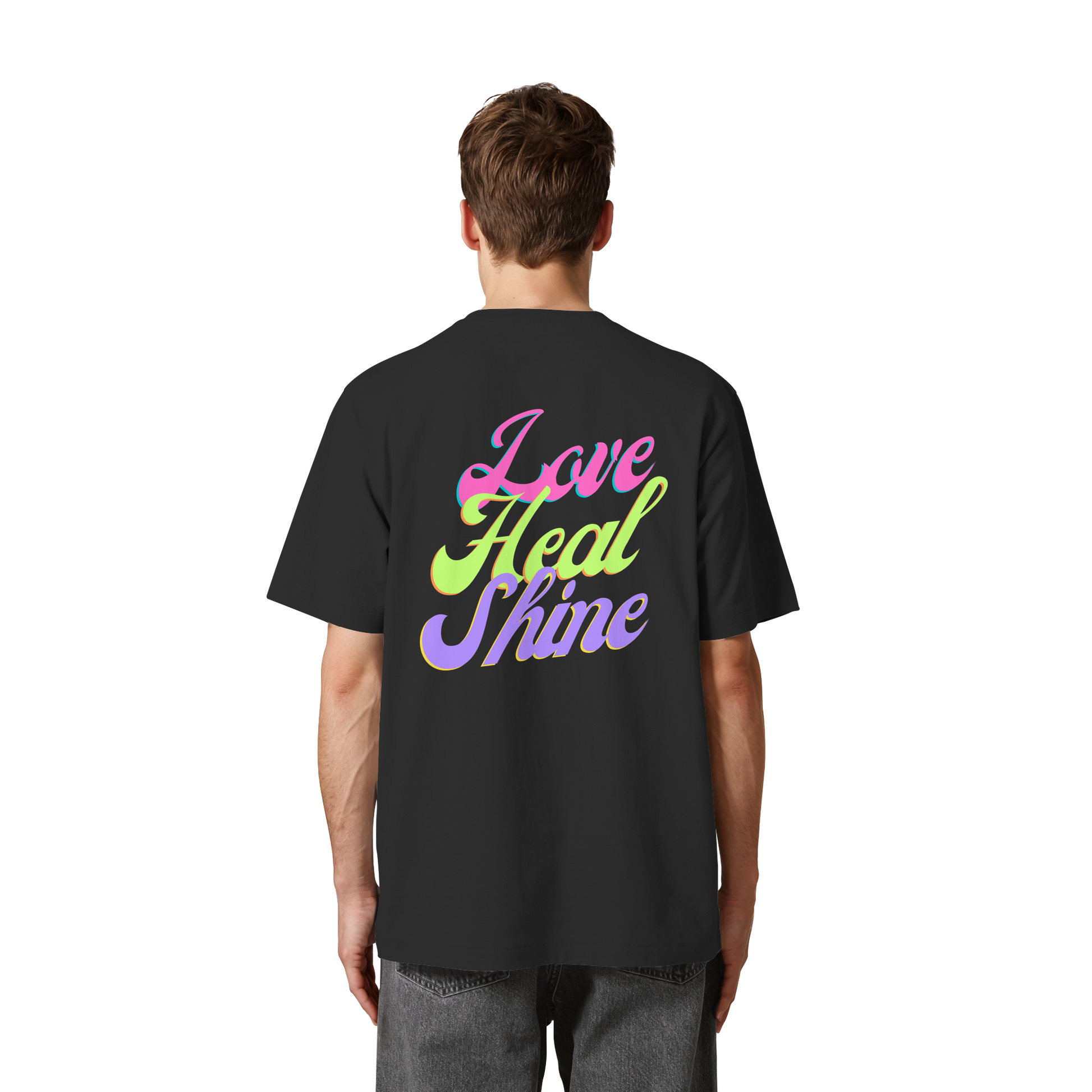 Heavy Organic Unisex Heavy T-Shirt "Love Heal Shine"