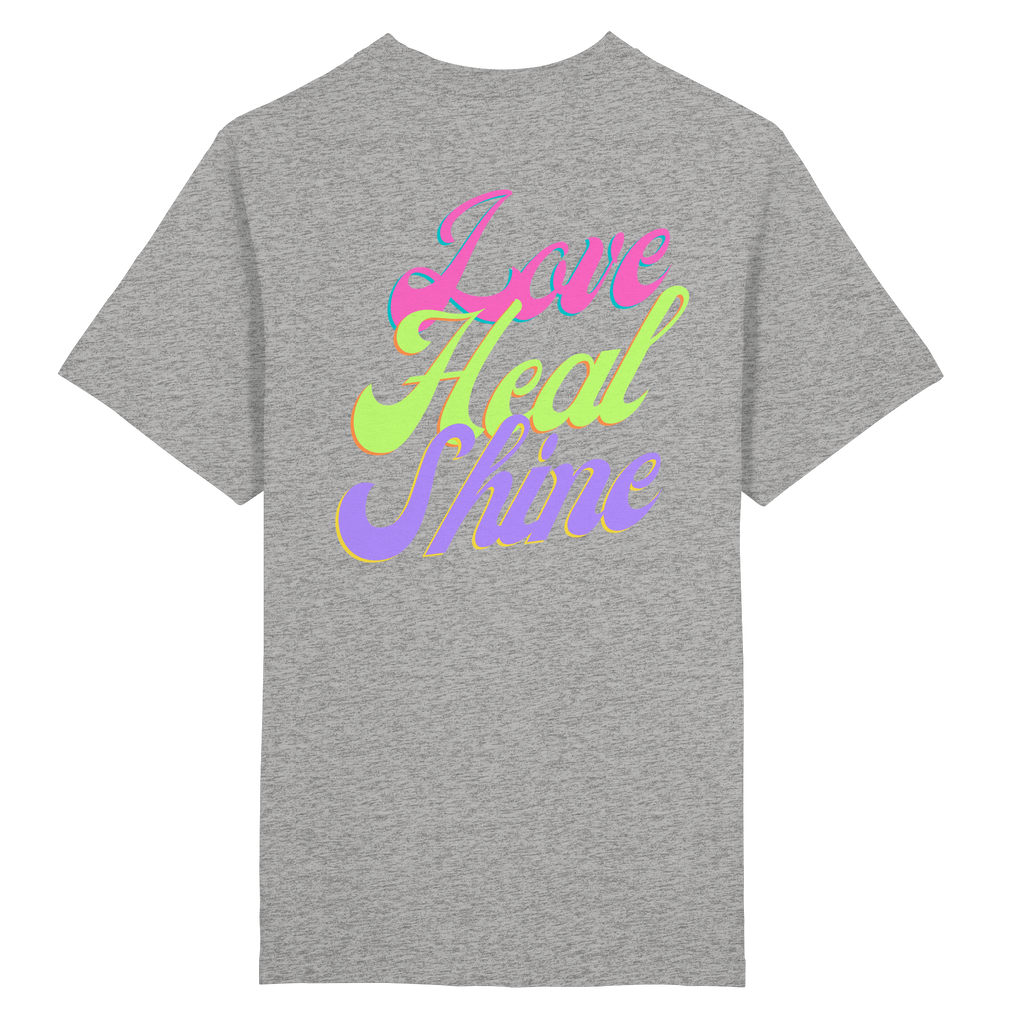 Heavy Organic Unisex Heavy T-Shirt "Love Heal Shine"