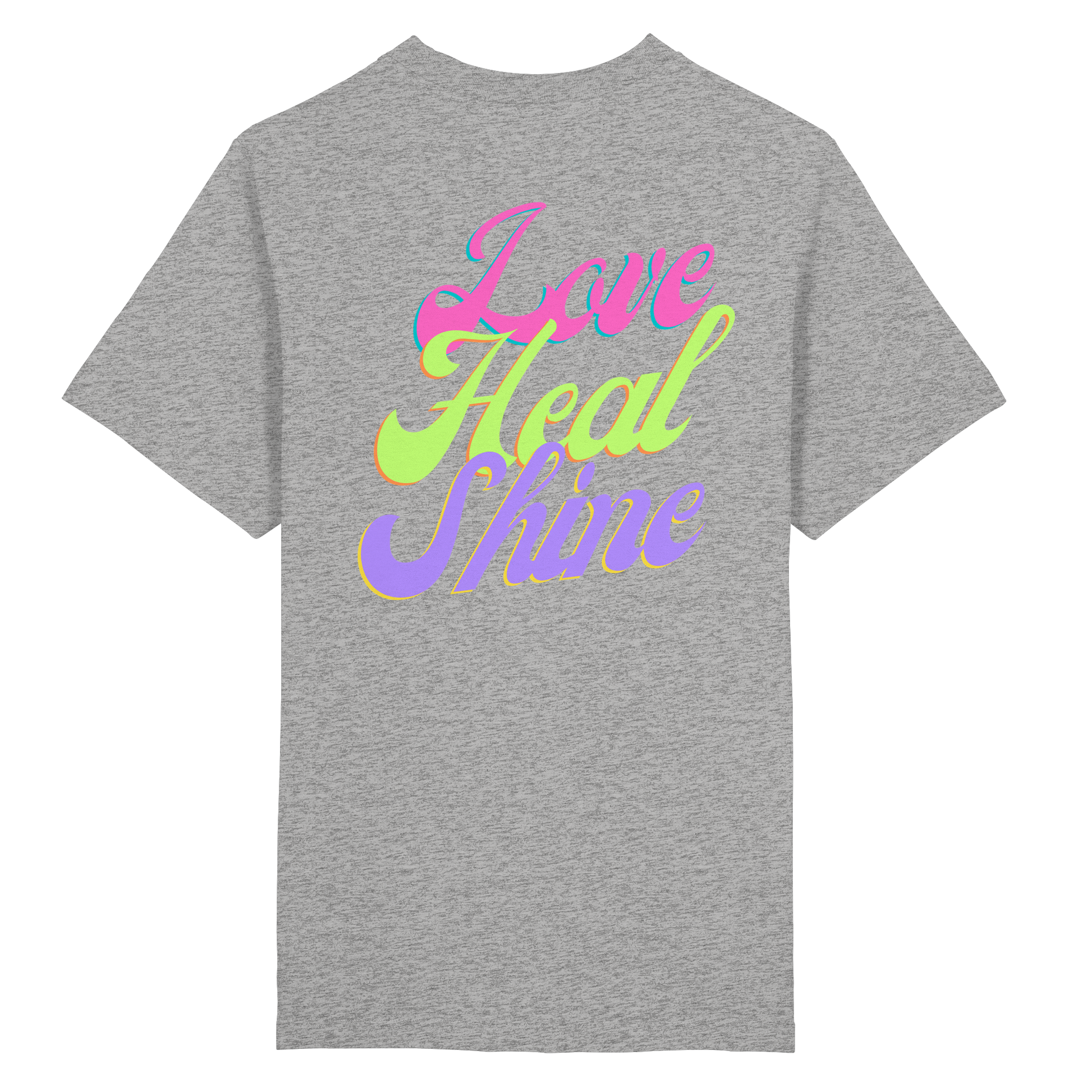 Heavy Organic Unisex Heavy T-Shirt "Love Heal Shine"