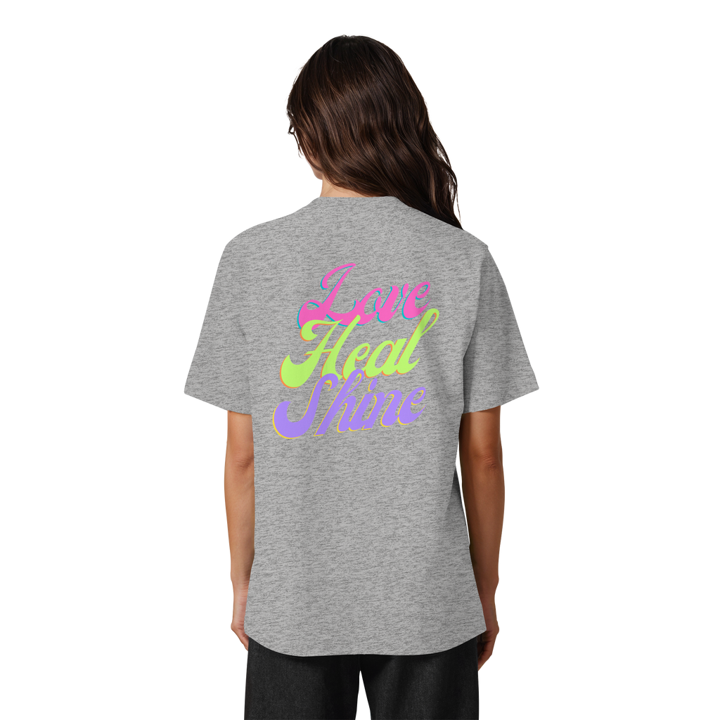 Heavy Organic Unisex Heavy T-Shirt "Love Heal Shine"