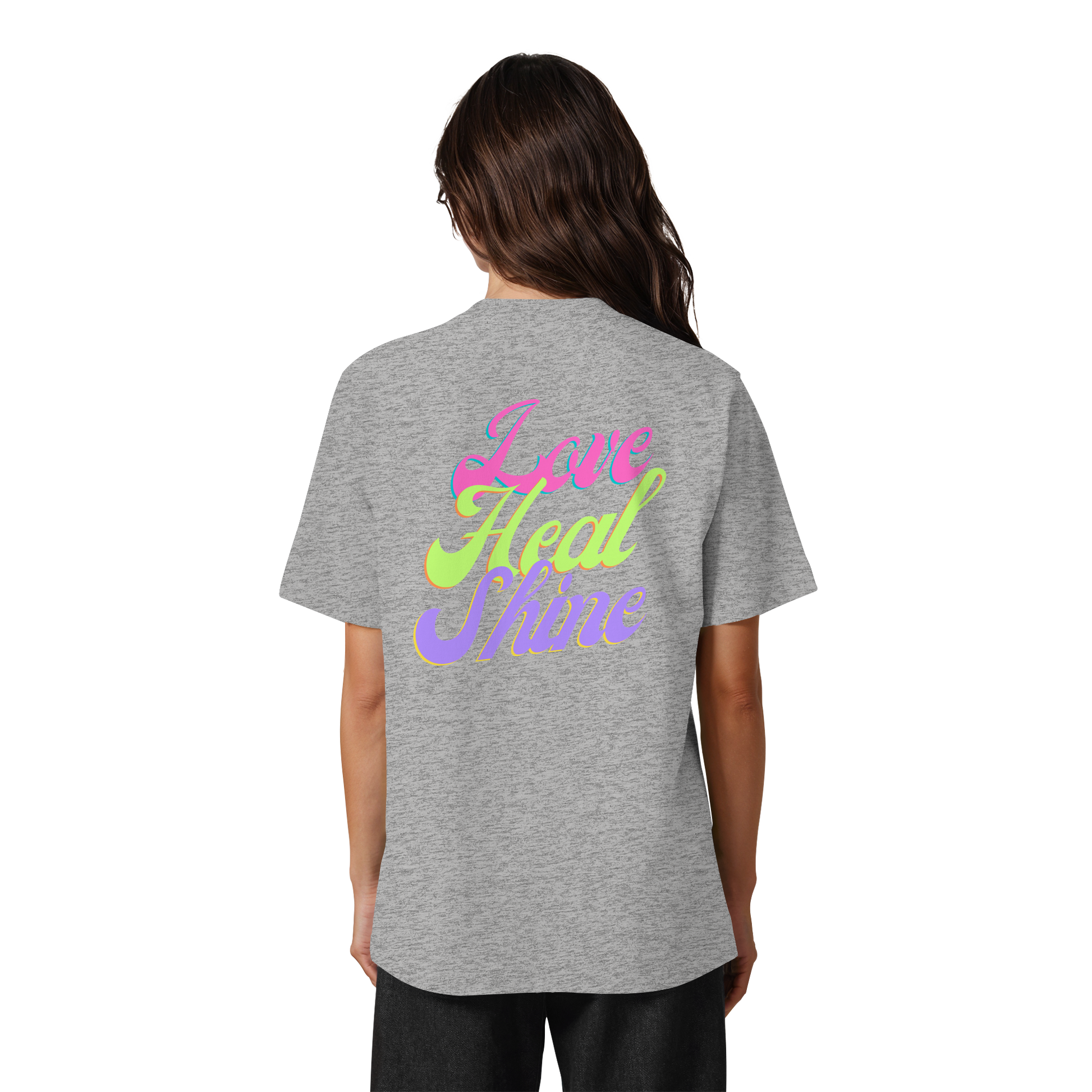Heavy Organic Unisex Heavy T-Shirt "Love Heal Shine"