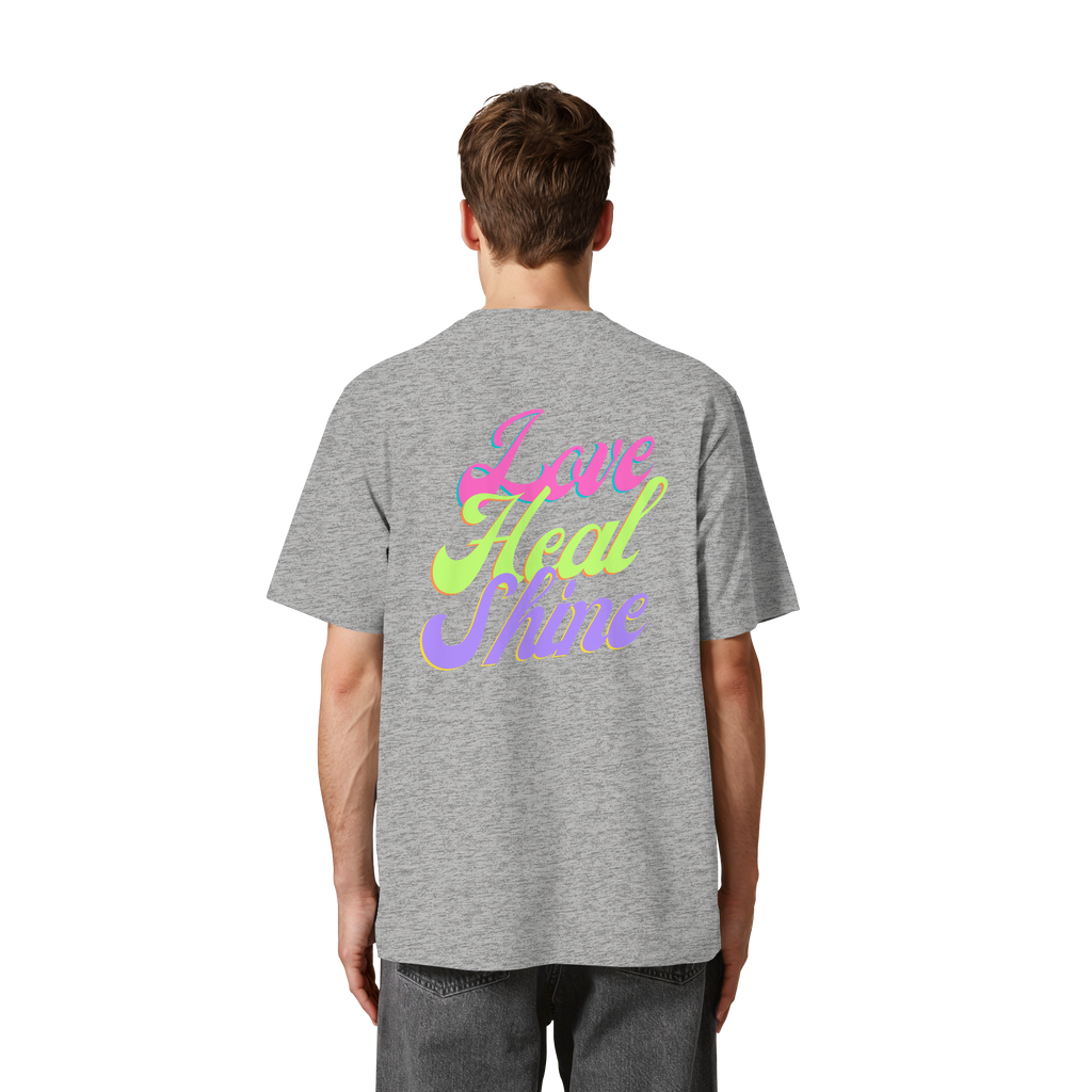 Heavy Organic Unisex Heavy T-Shirt "Love Heal Shine"