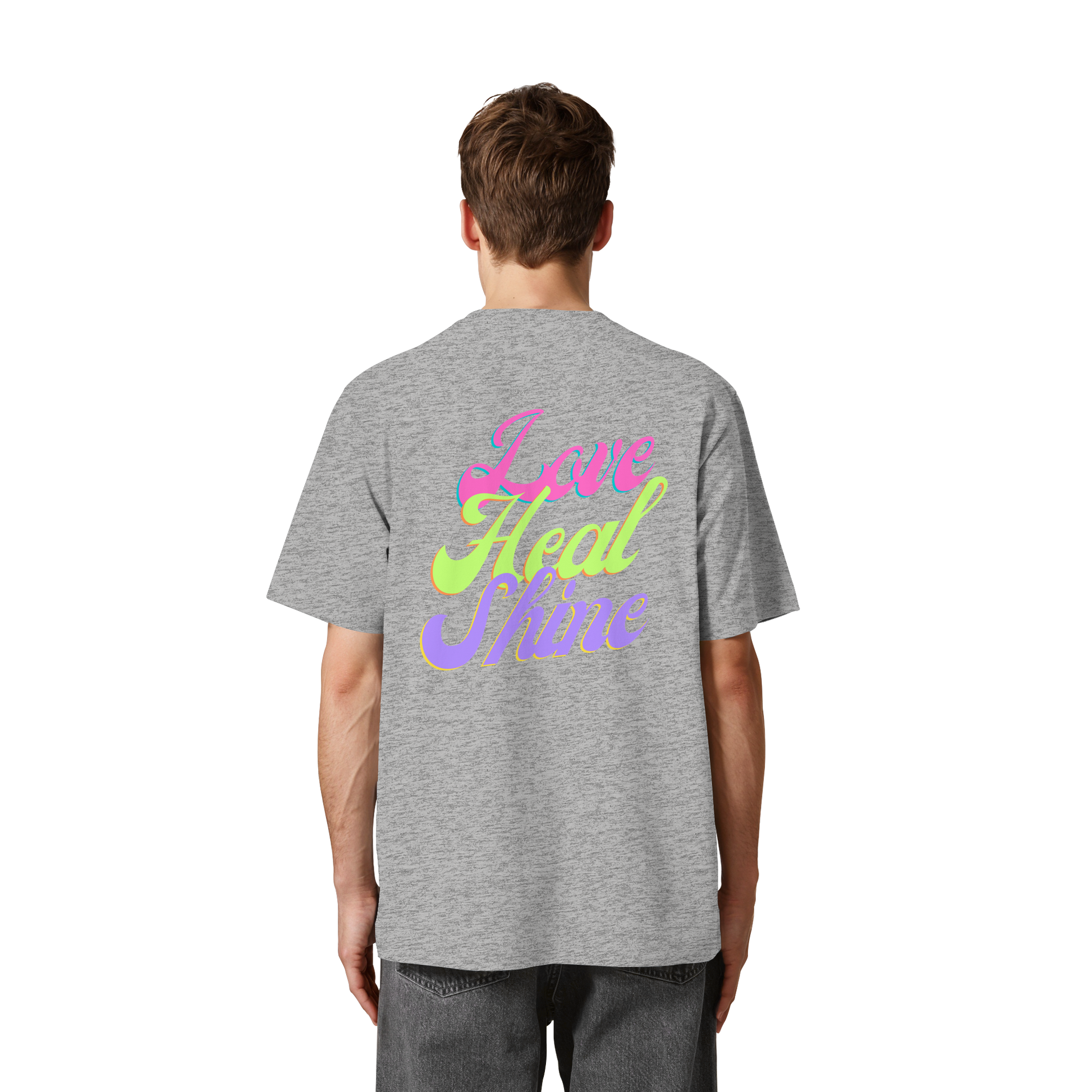Heavy Organic Unisex Heavy T-Shirt "Love Heal Shine"