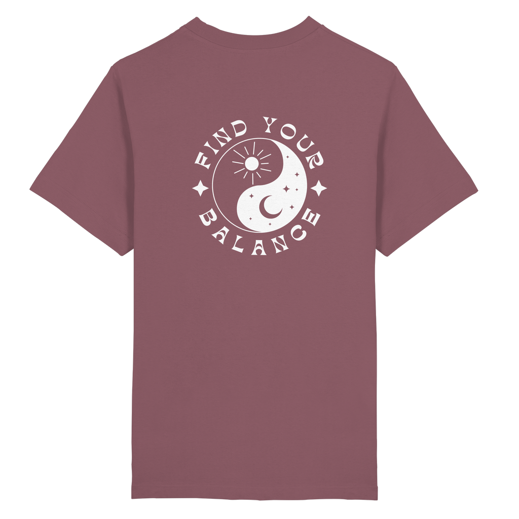 Organic Unisex Heavy T-Shirt "Find your Balance”