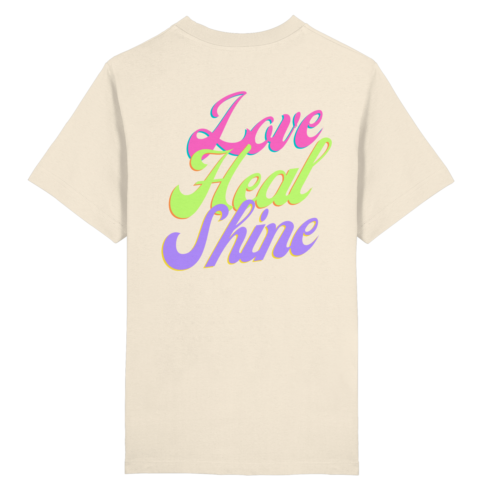 Heavy Organic Unisex Heavy T-Shirt "Love Heal Shine"