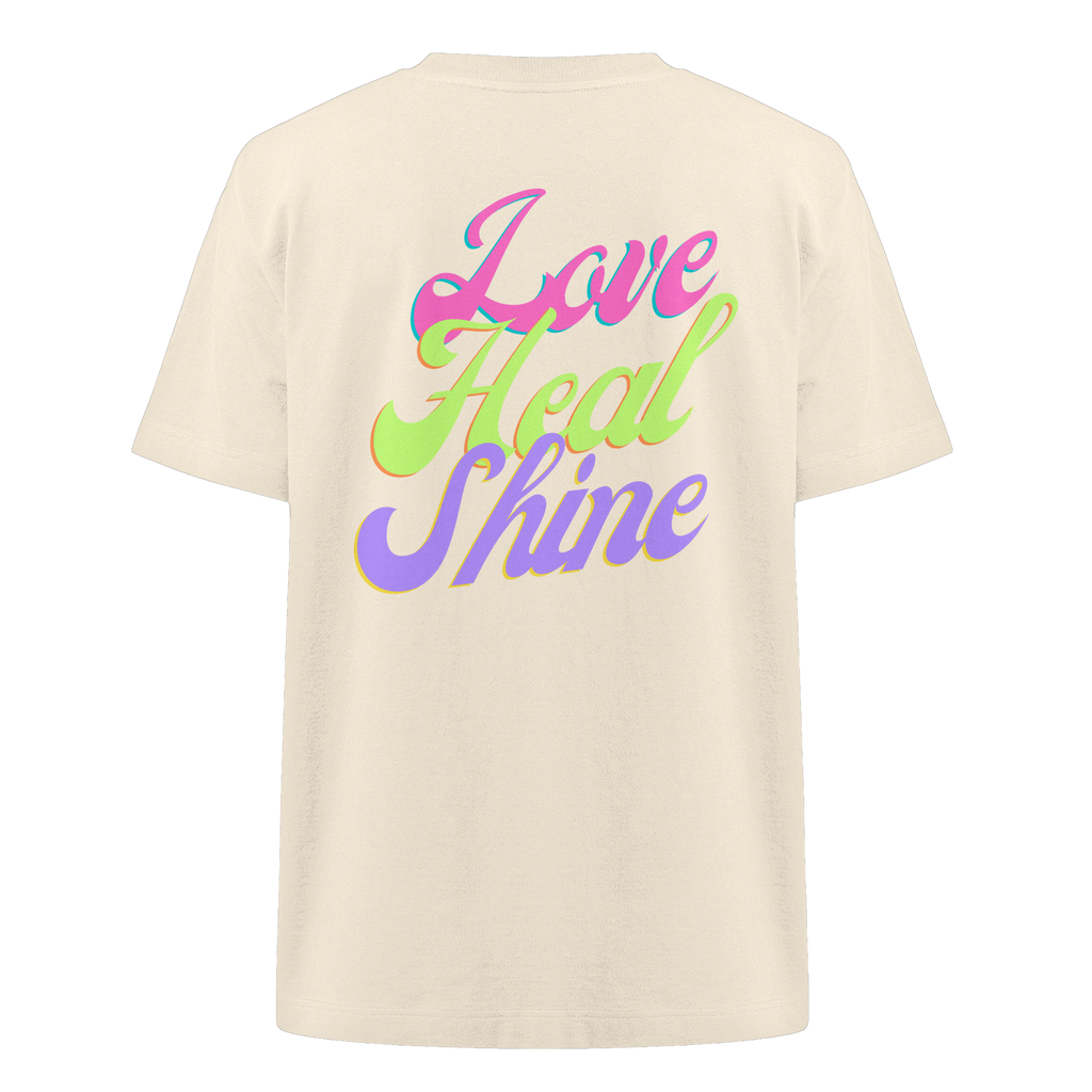 Heavy Organic Unisex Heavy T-Shirt "Love Heal Shine"