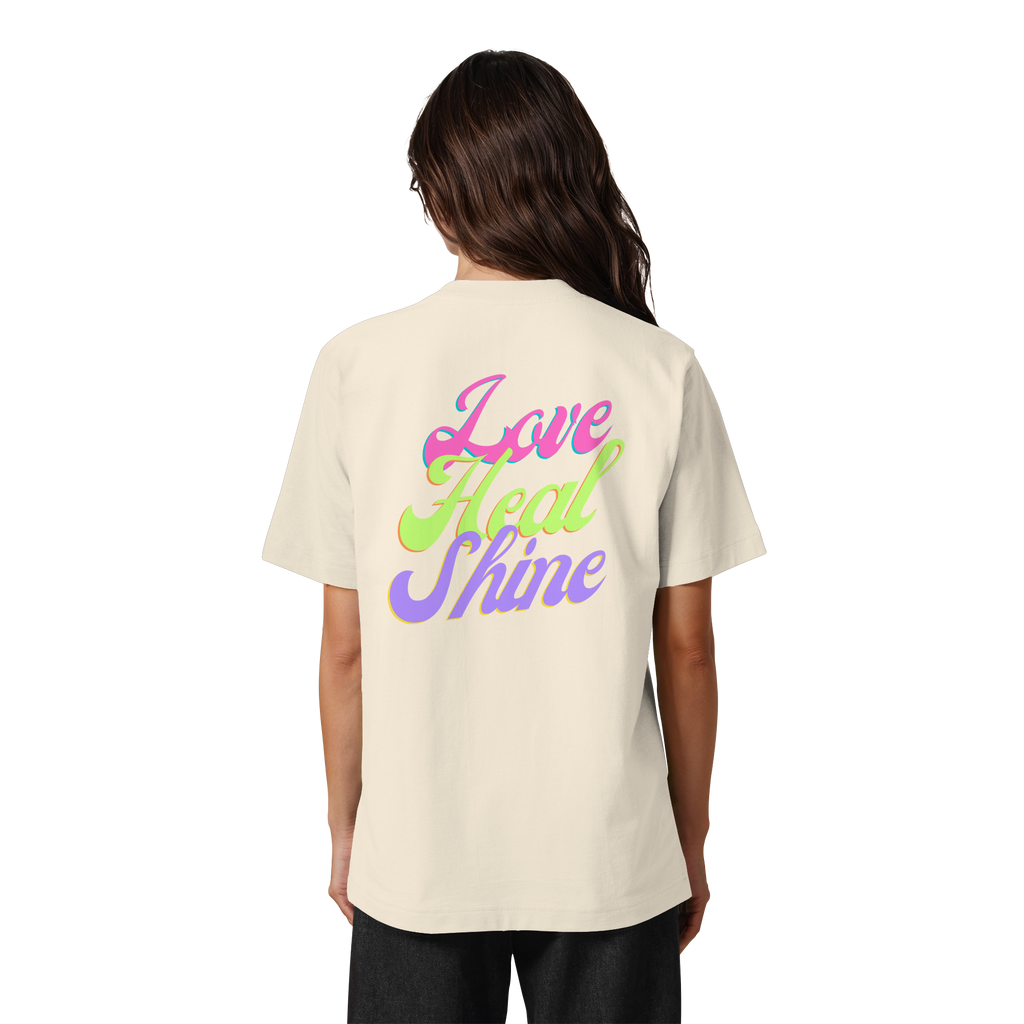 Heavy Organic Unisex Heavy T-Shirt "Love Heal Shine"