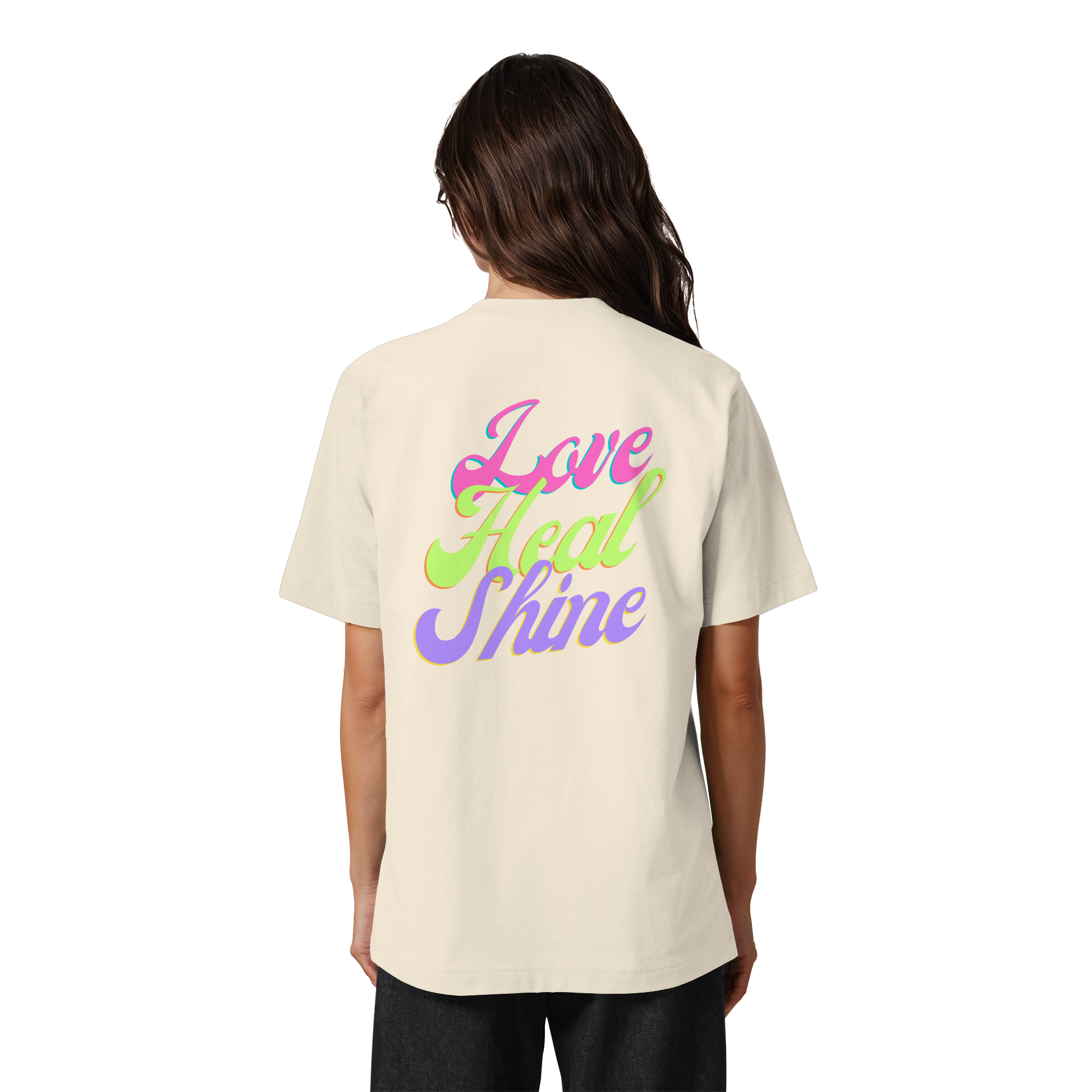 Heavy Organic Unisex Heavy T-Shirt "Love Heal Shine"