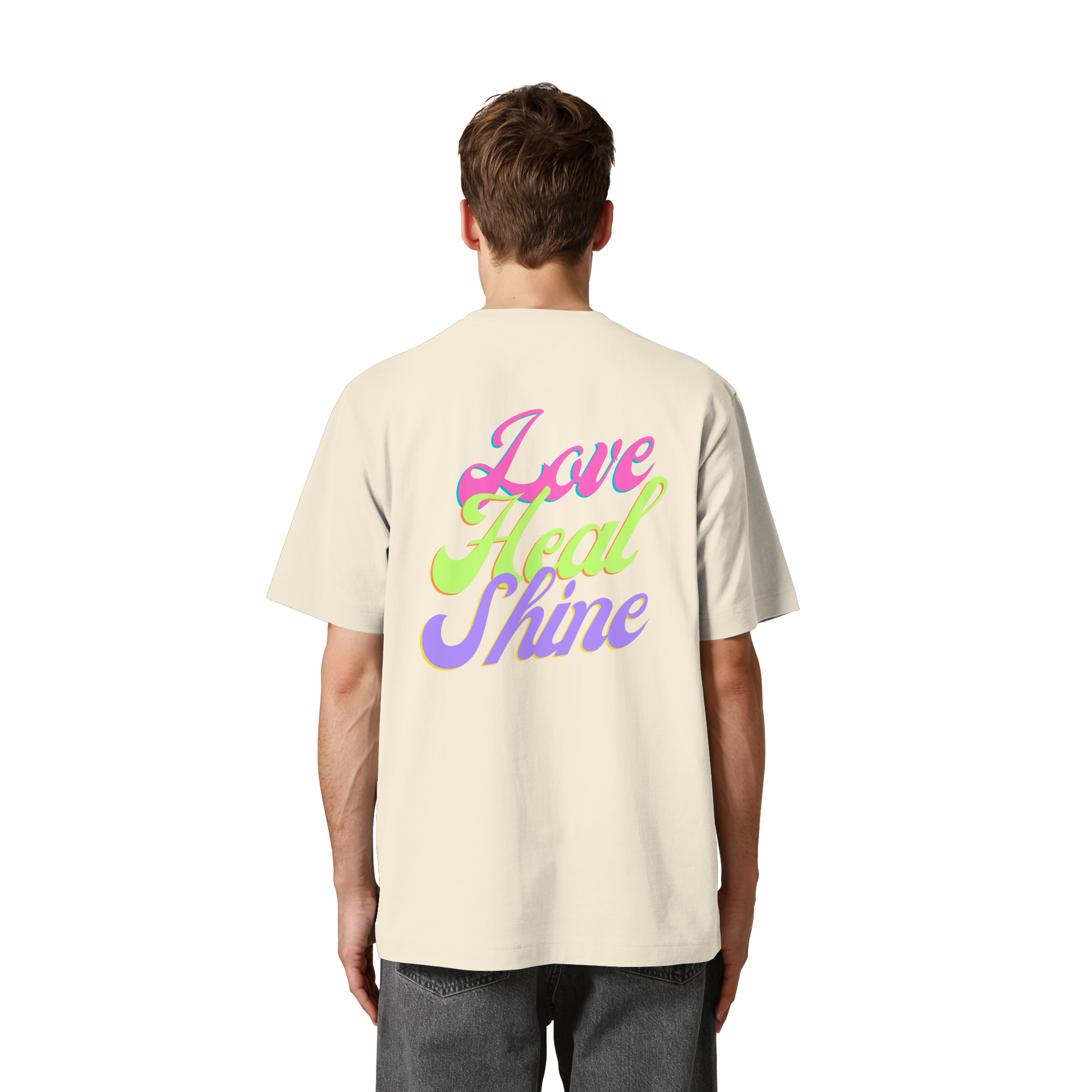 Heavy Organic Unisex Heavy T-Shirt "Love Heal Shine"