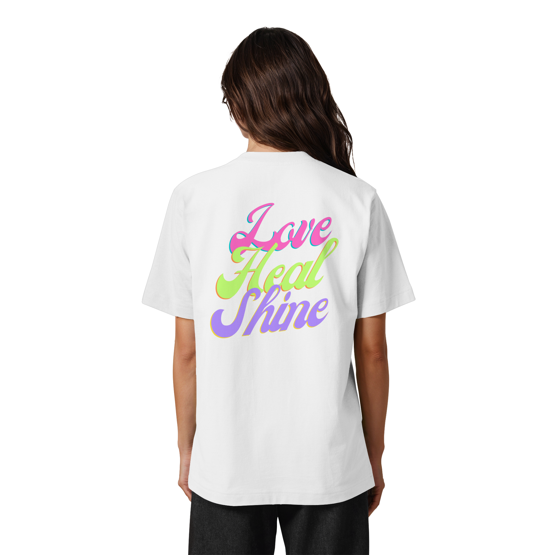 Heavy Organic Unisex Heavy T-Shirt "Love Heal Shine"