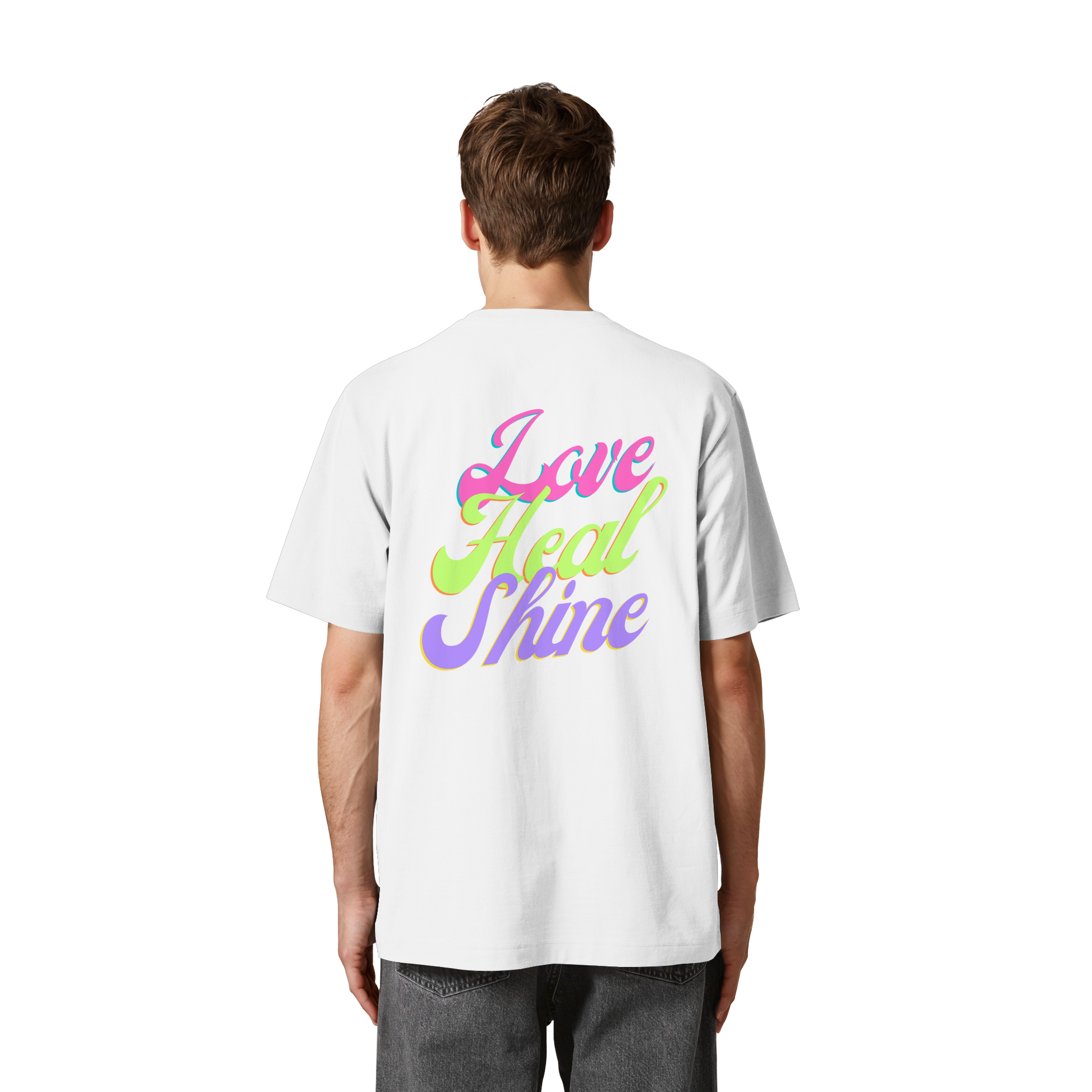 Heavy Organic Unisex Heavy T-Shirt "Love Heal Shine"