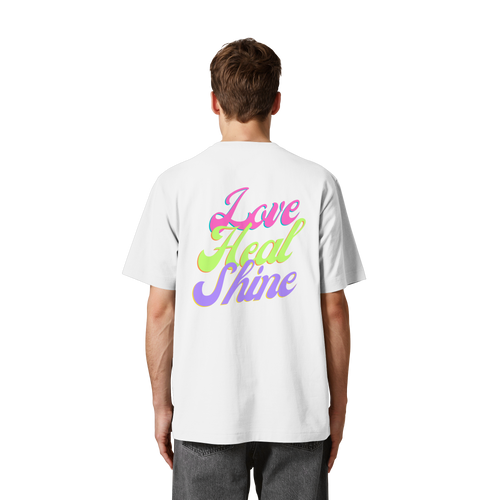 Heavy Organic Unisex Heavy T-Shirt "Love Heal Shine"
