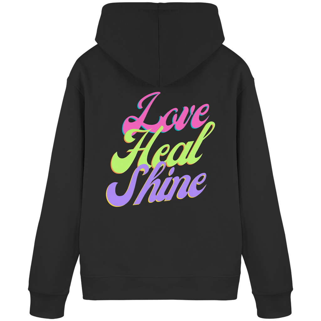 Organic Basic Unisex Hoodie „Love Heal Shine"
