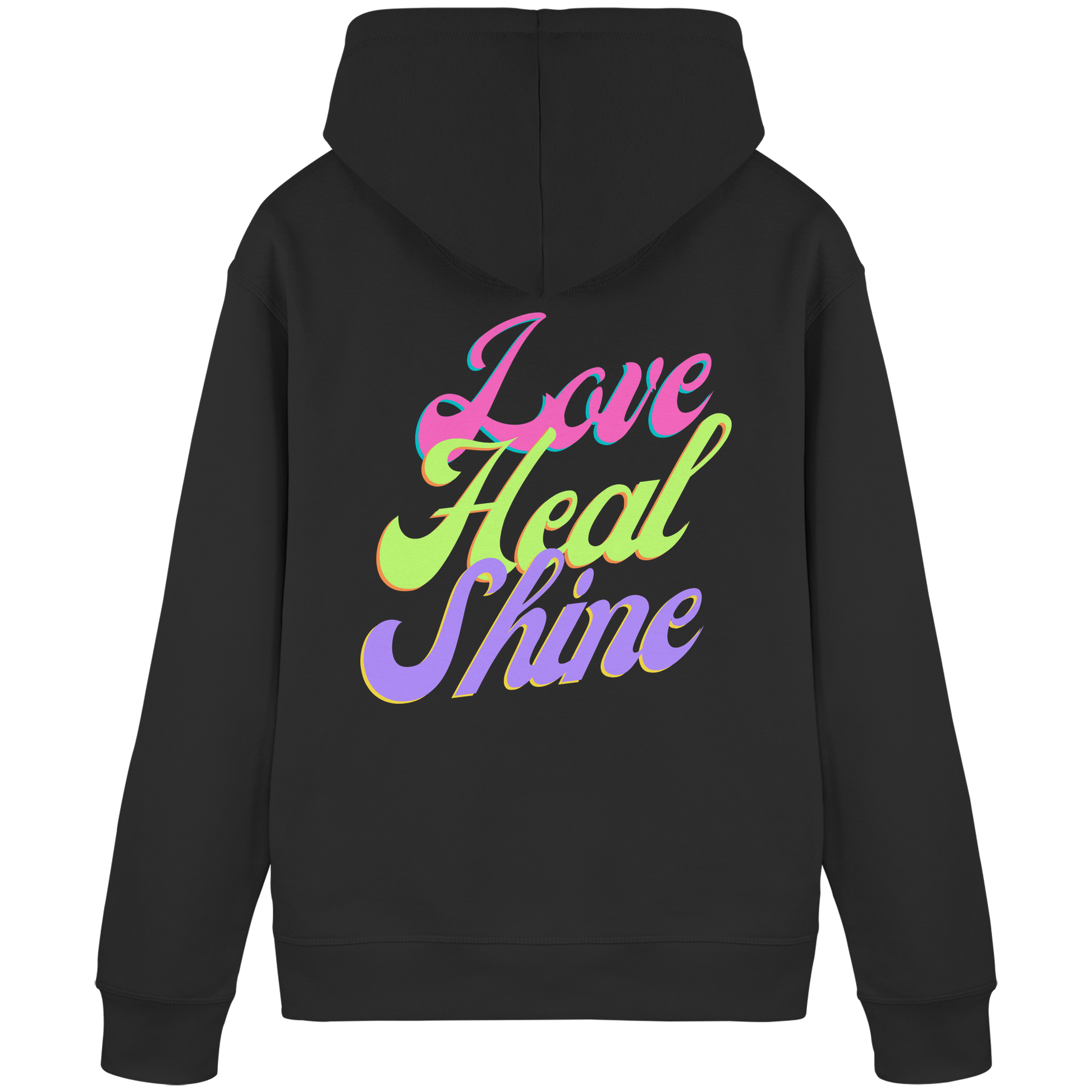 Organic Basic Unisex Hoodie „Love Heal Shine"