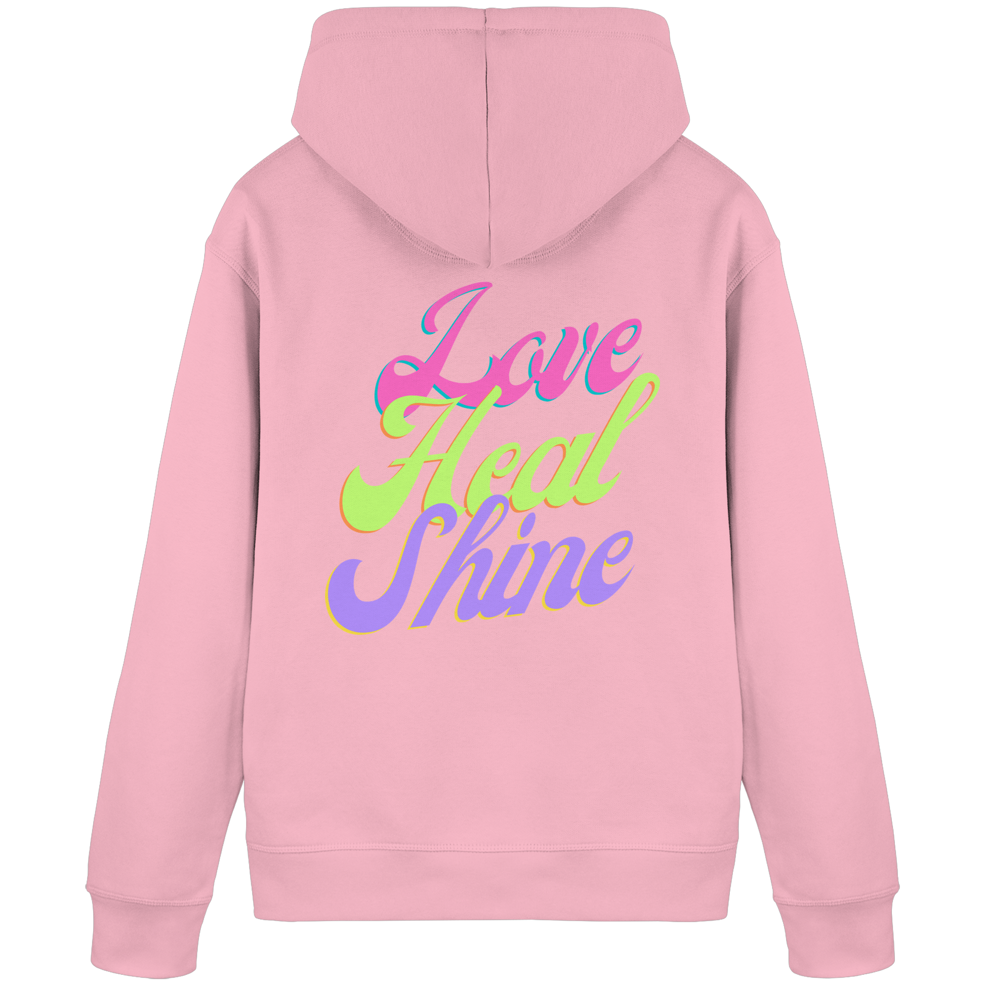 Organic Basic Unisex Hoodie „Love Heal Shine"