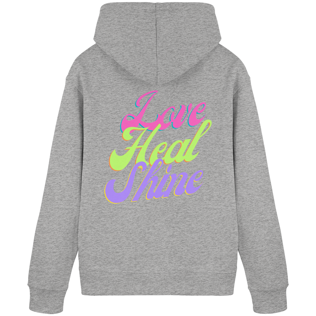 Organic Basic Unisex Hoodie „Love Heal Shine"