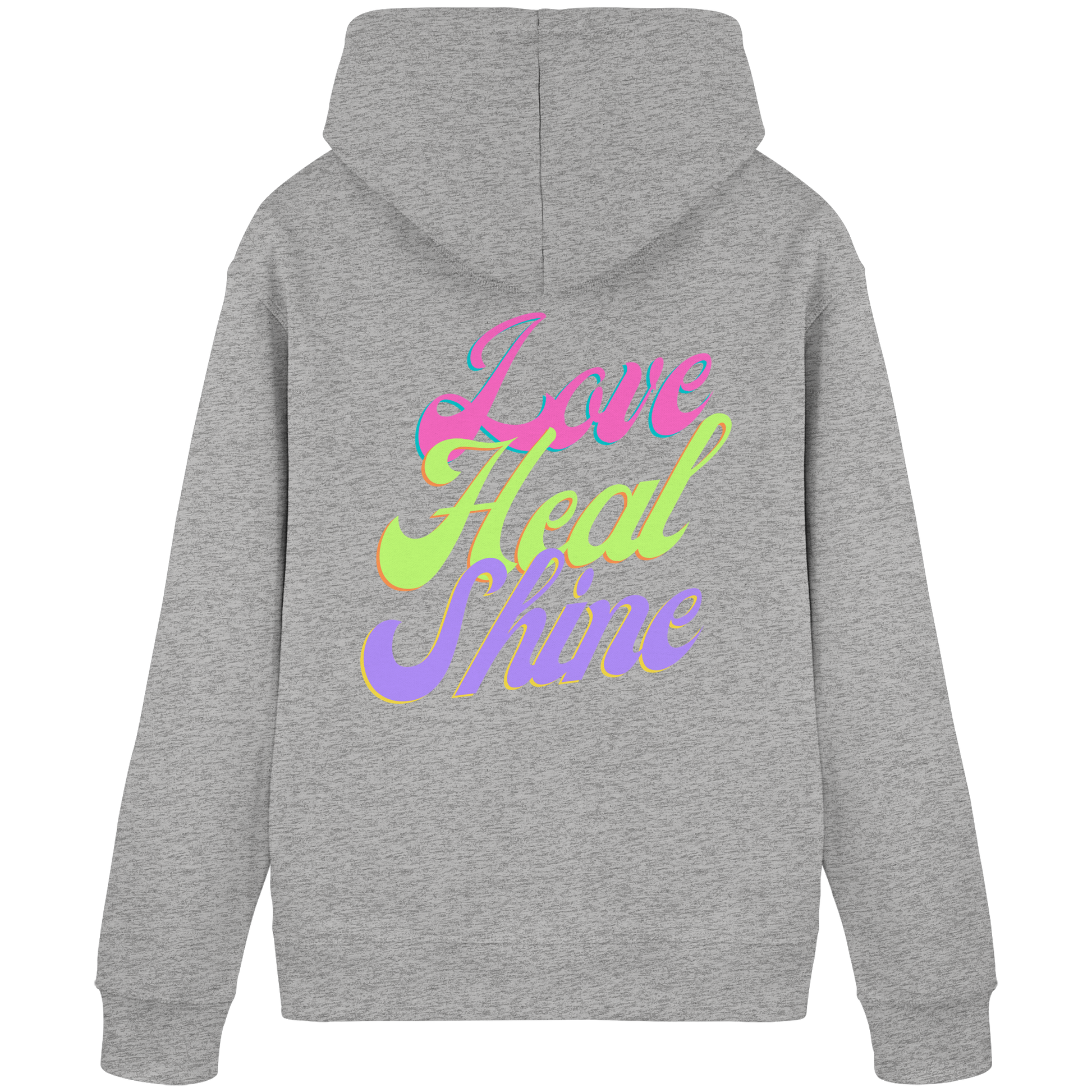 Organic Basic Unisex Hoodie „Love Heal Shine"