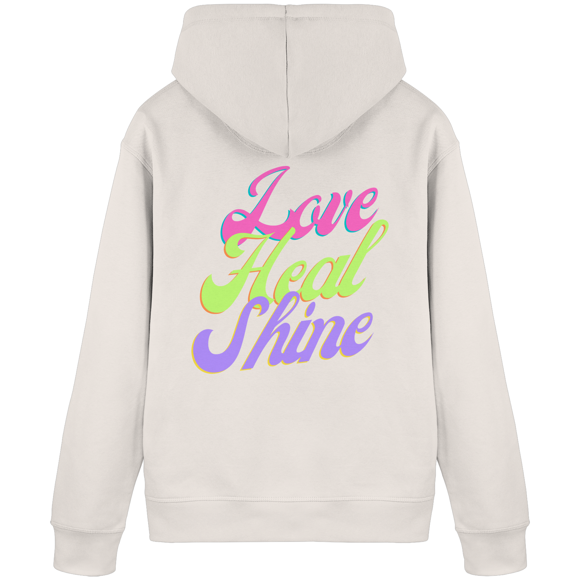 Organic Basic Unisex Hoodie „Love Heal Shine"
