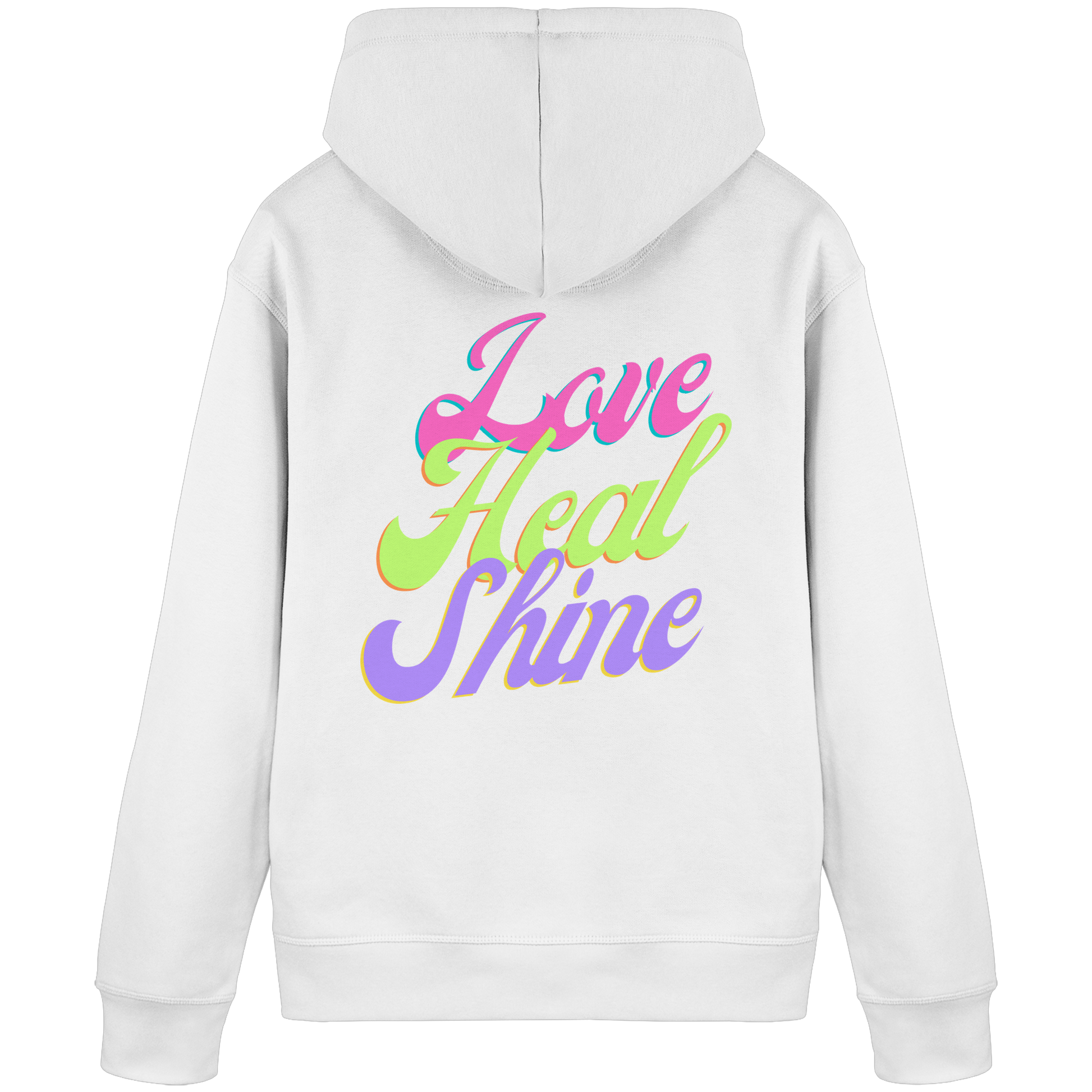 Organic Basic Unisex Hoodie „Love Heal Shine"