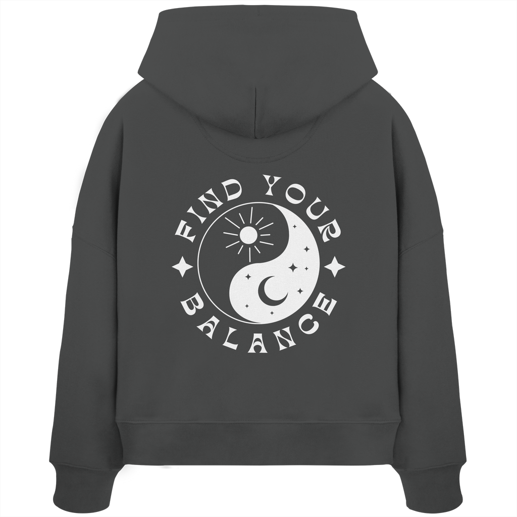 Organic Women Boxcut Hoodie „Find your Balance”