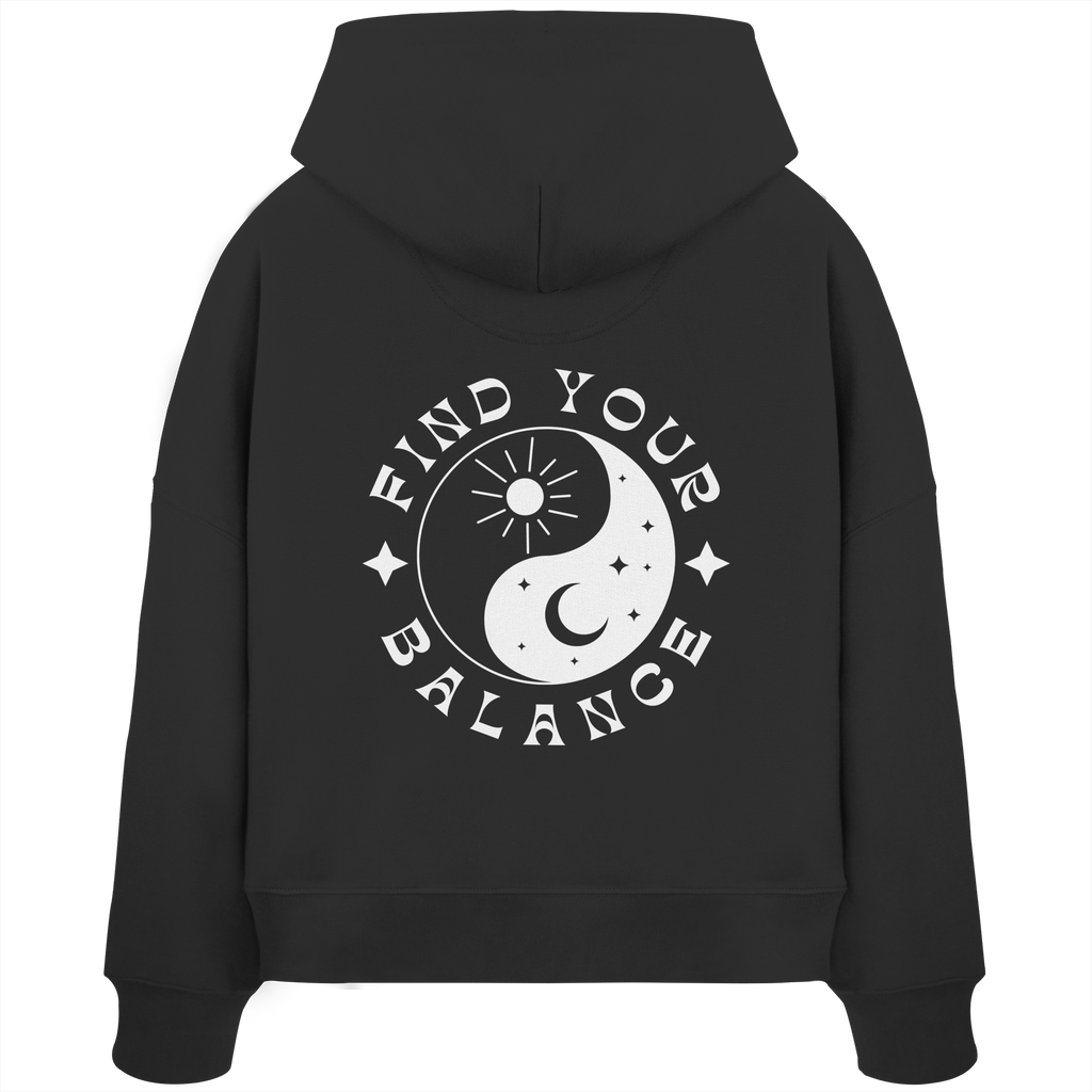 Organic Women Boxcut Hoodie „Find your Balance”