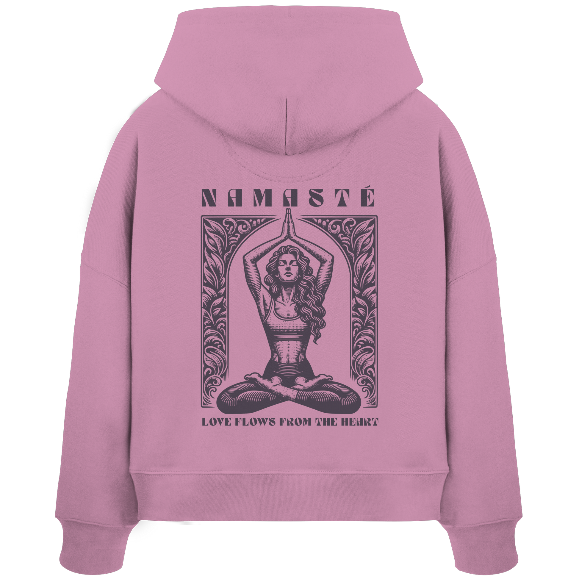 Women Organic Boxcut Hoodie „Namaste"