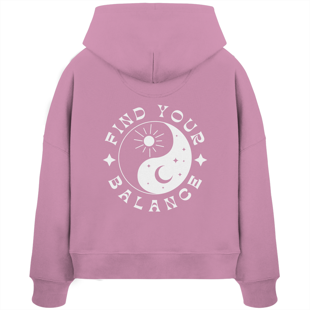 Organic Women Boxcut Hoodie „Find your Balance”