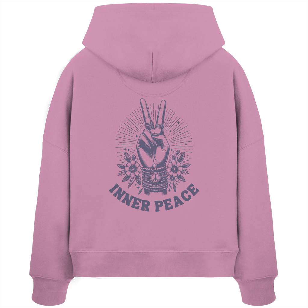 Women Organic Boxcut Hoodie „Inner Peace"