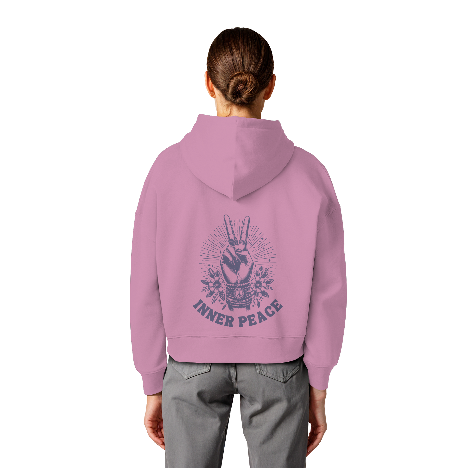 Women Organic Boxcut Hoodie „Inner Peace"