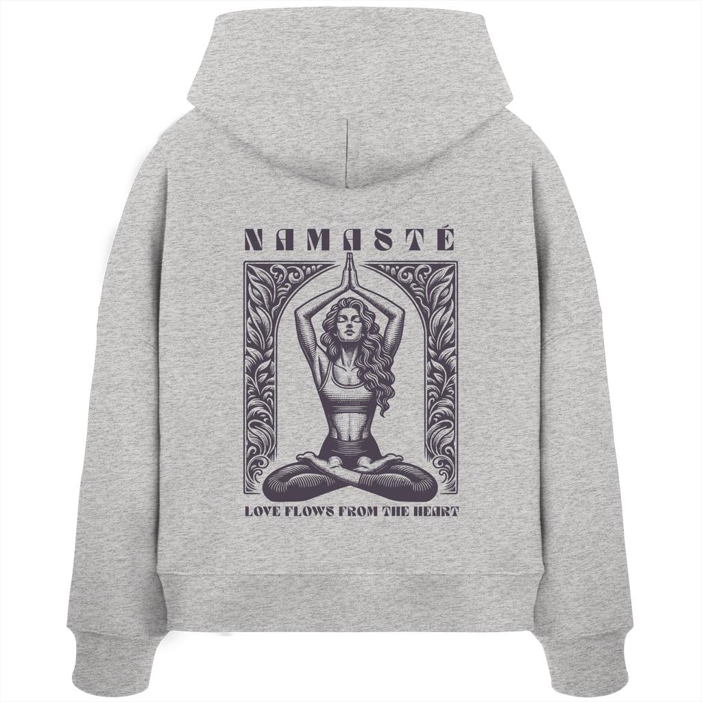 Women Organic Boxcut Hoodie „Namaste"