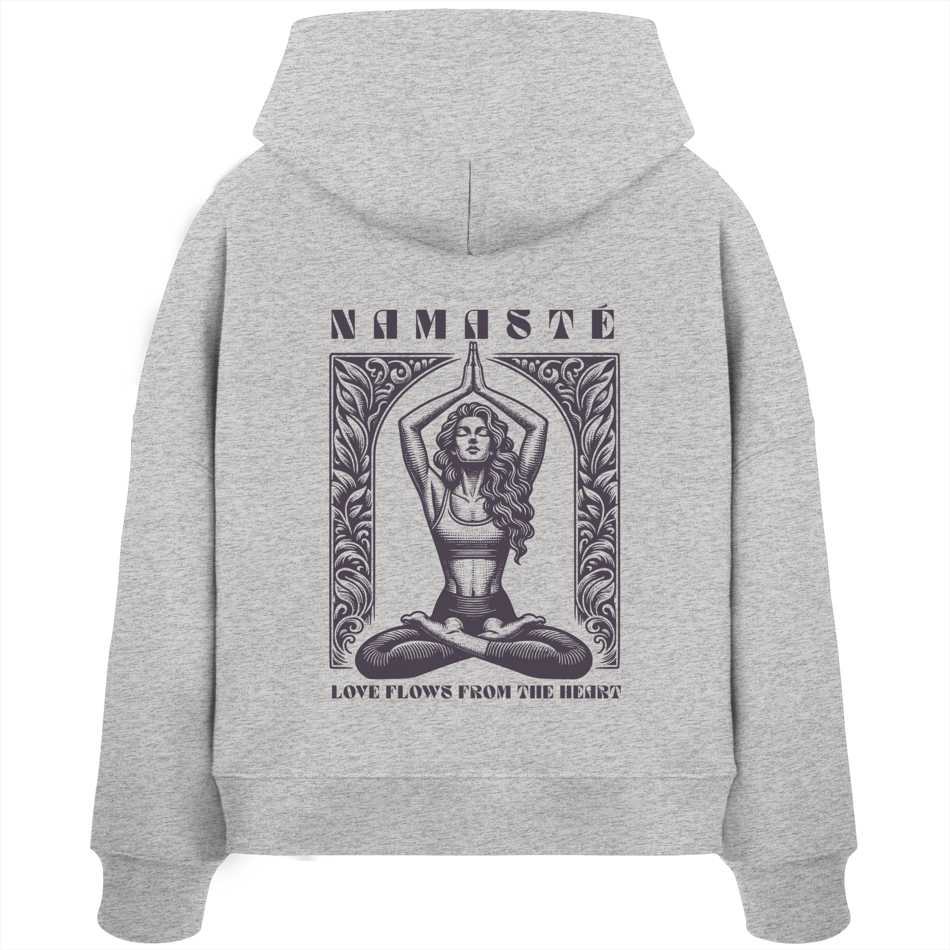 Women Organic Boxcut Hoodie „Namaste"