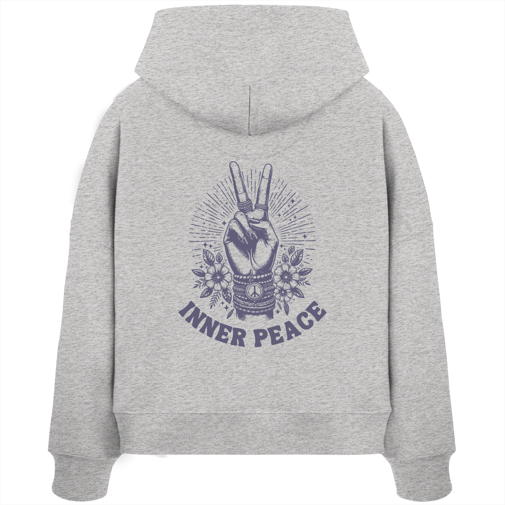 Women Organic Boxcut Hoodie „Inner Peace"