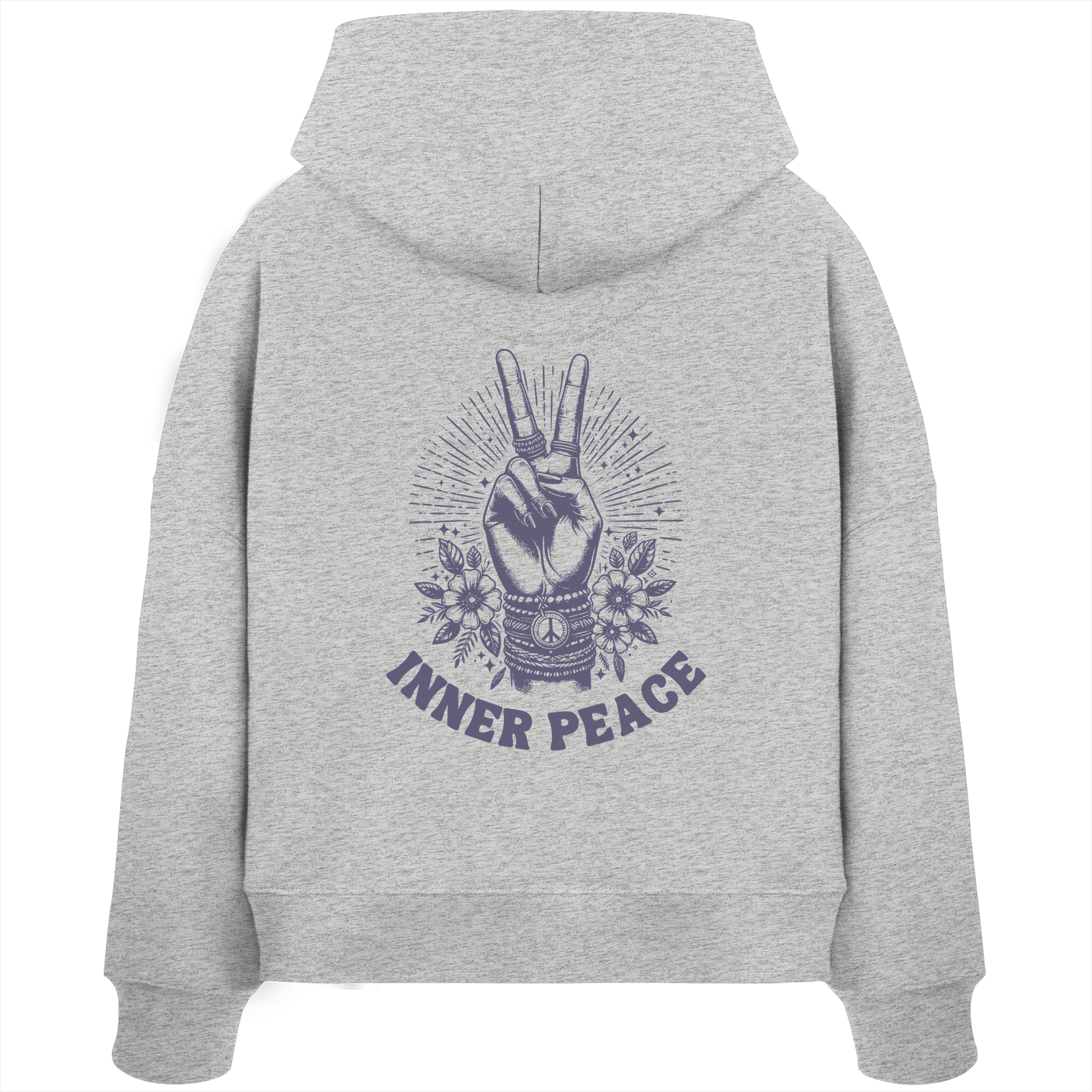 Women Organic Boxcut Hoodie „Inner Peace"