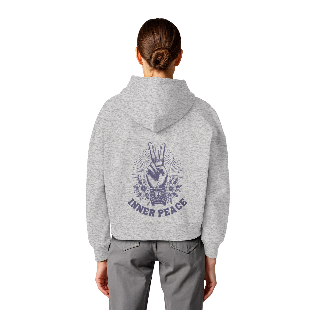 Women Organic Boxcut Hoodie „Inner Peace"