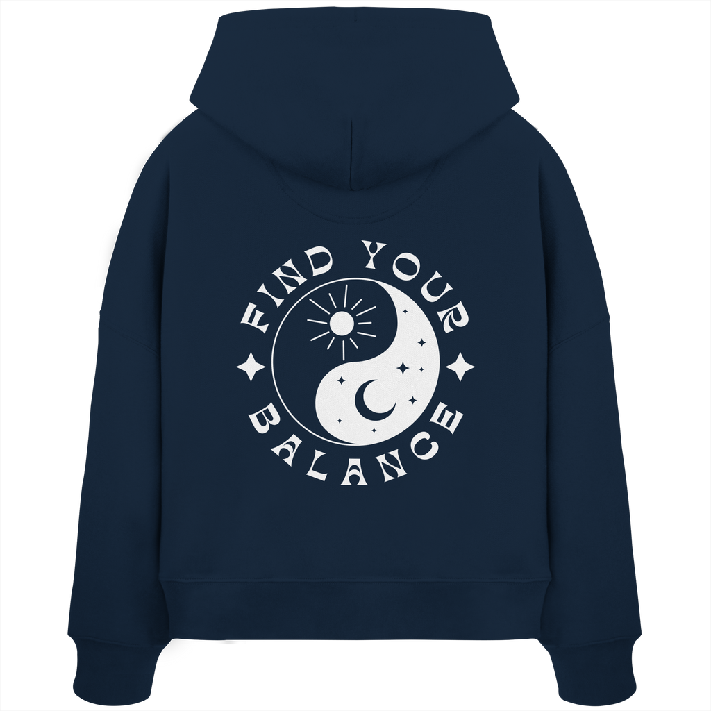 Organic Women Boxcut Hoodie „Find your Balance”