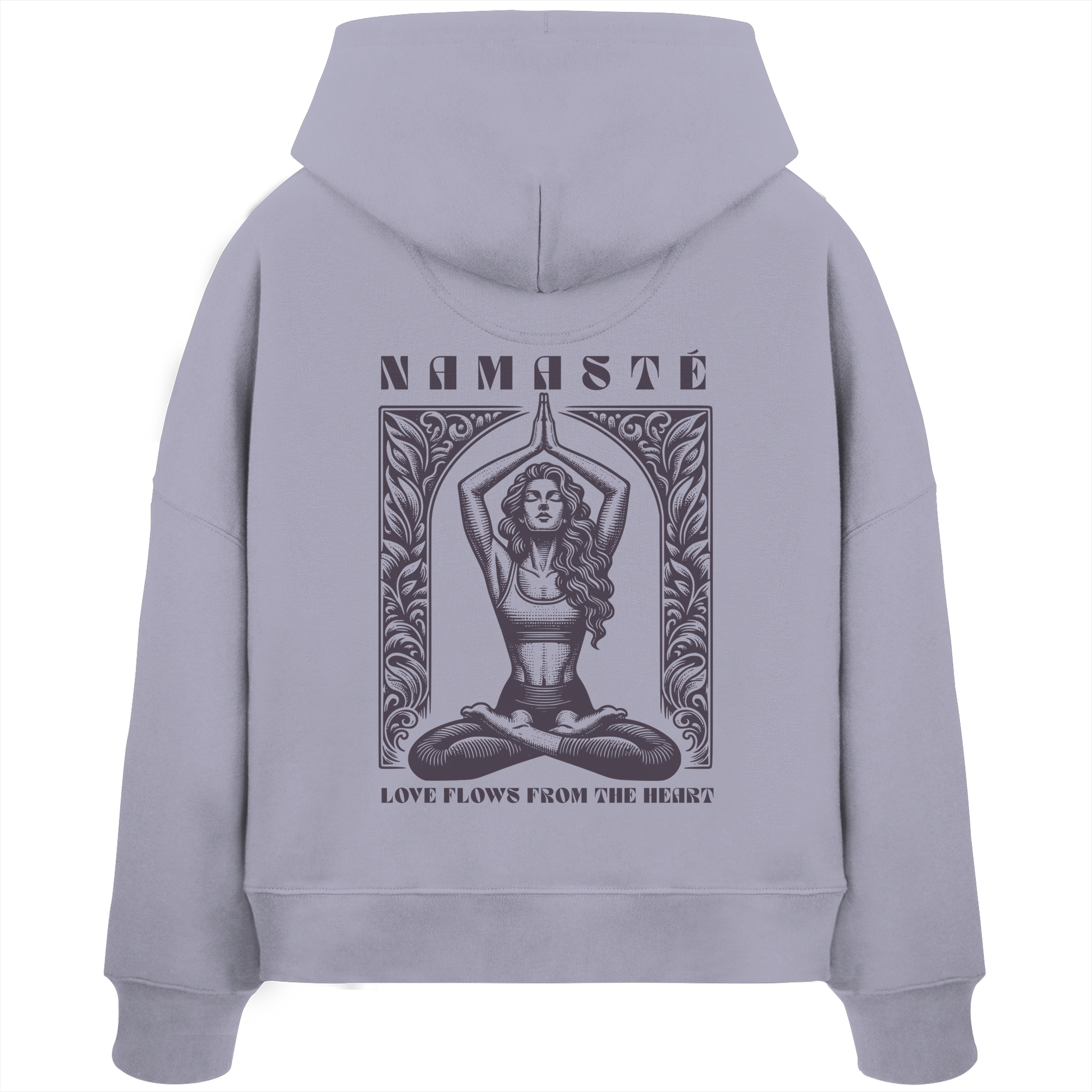 Women Organic Boxcut Hoodie „Namaste"