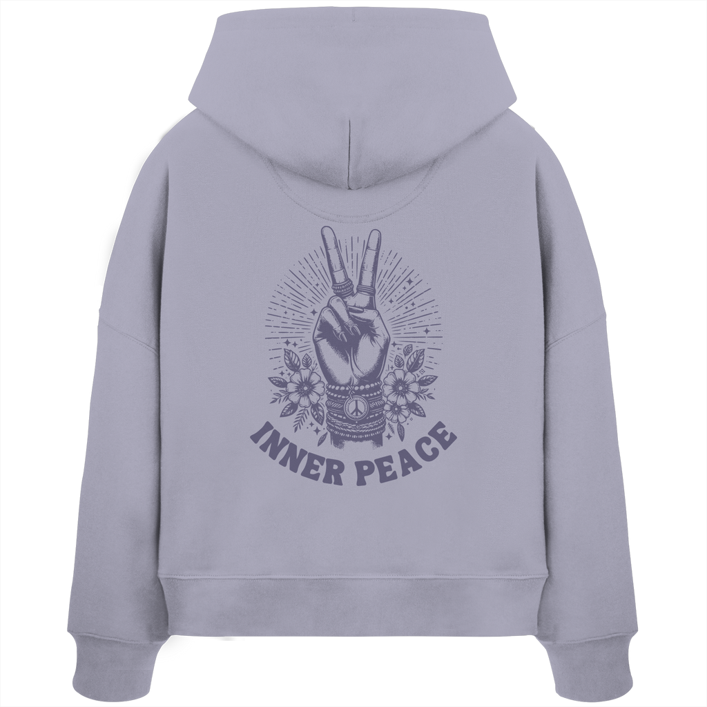 Women Organic Boxcut Hoodie „Inner Peace"
