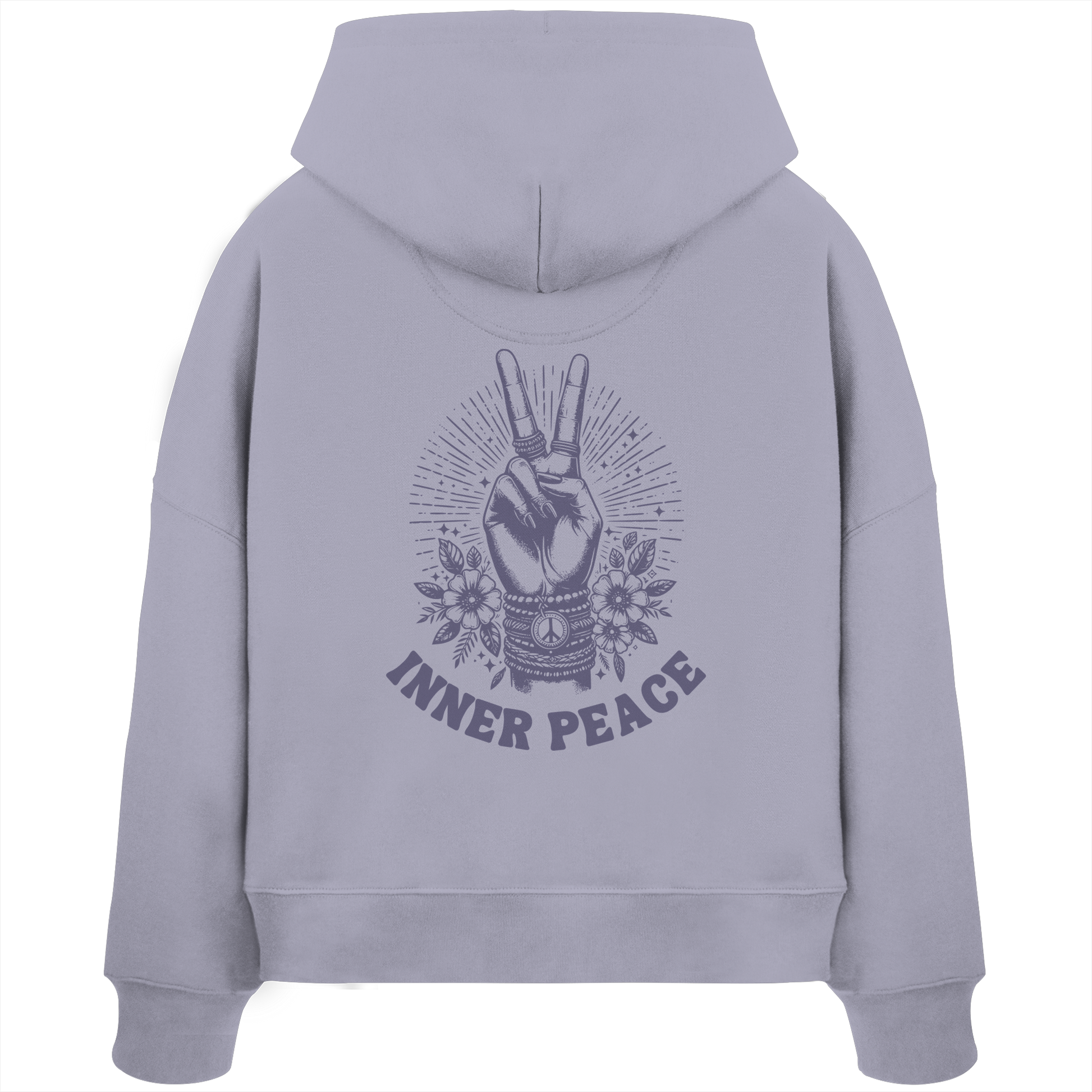 Women Organic Boxcut Hoodie „Inner Peace"