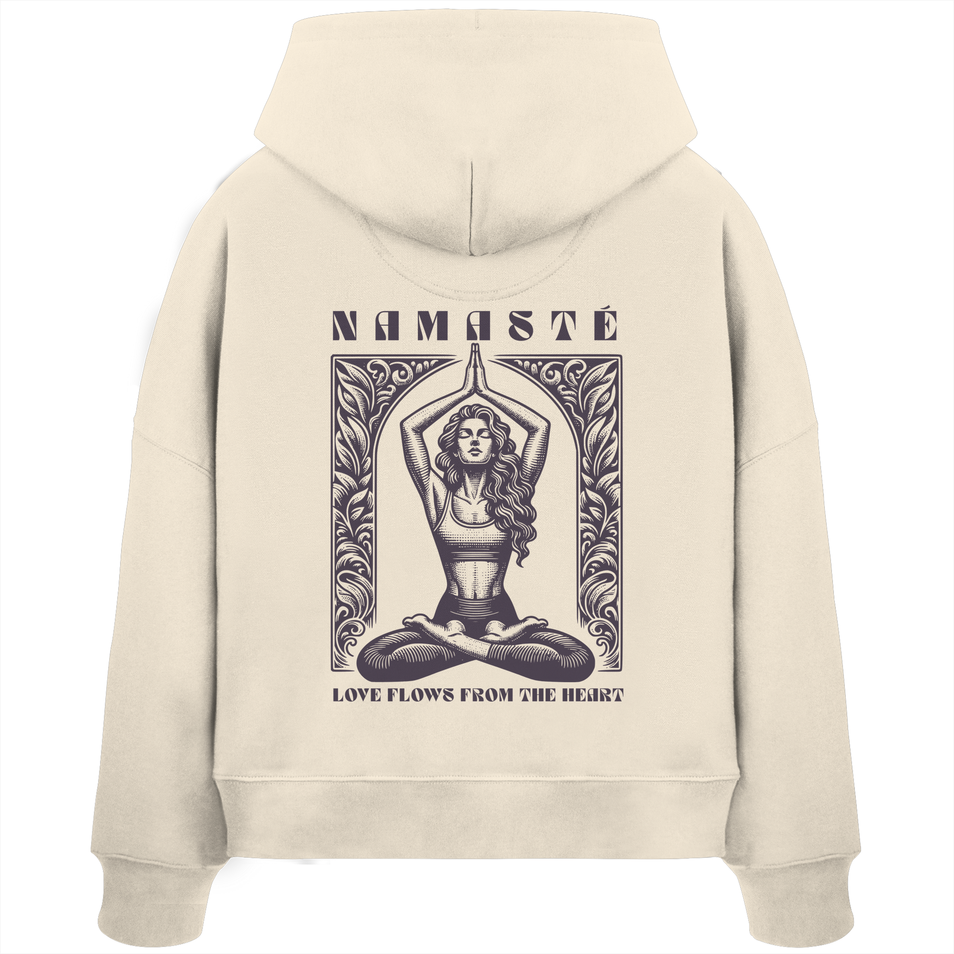 Women Organic Boxcut Hoodie „Namaste"