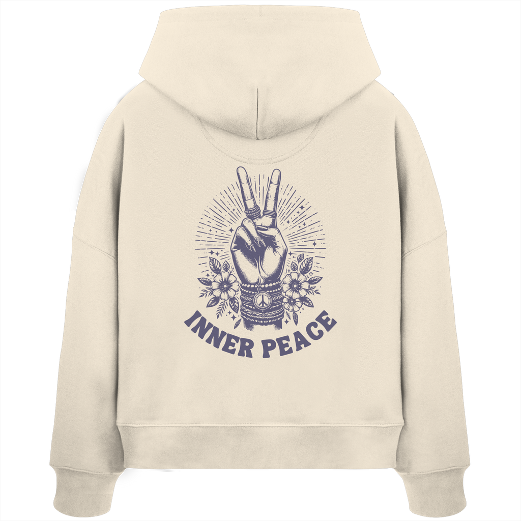 Women Organic Boxcut Hoodie „Inner Peace"