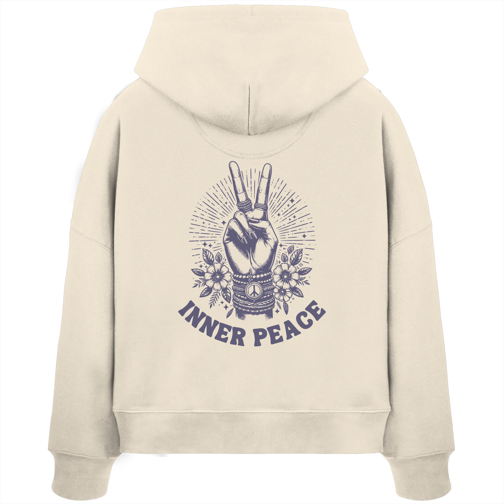 Women Organic Boxcut Hoodie „Inner Peace"