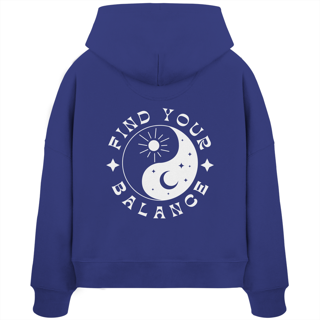 Organic Women Boxcut Hoodie „Find your Balance”