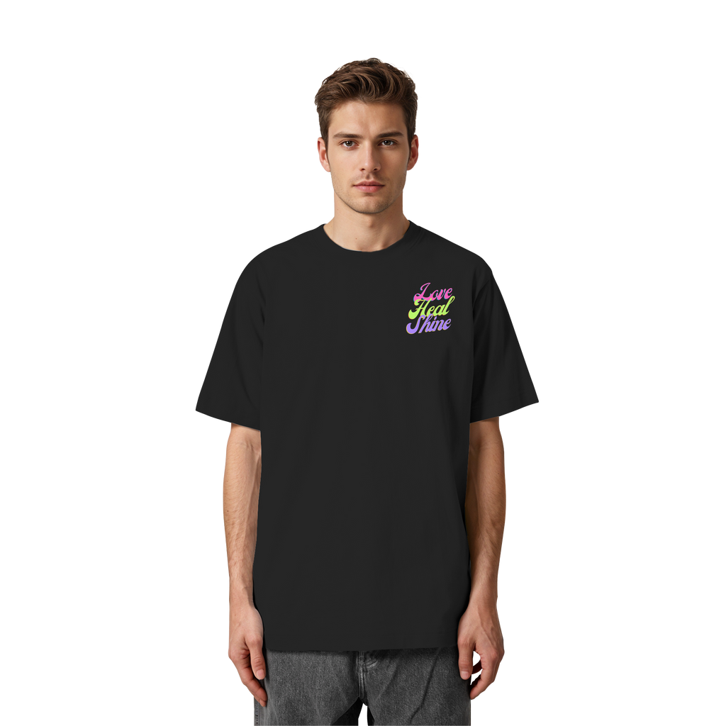 Heavy Organic Unisex Heavy T-Shirt "Love Heal Shine"