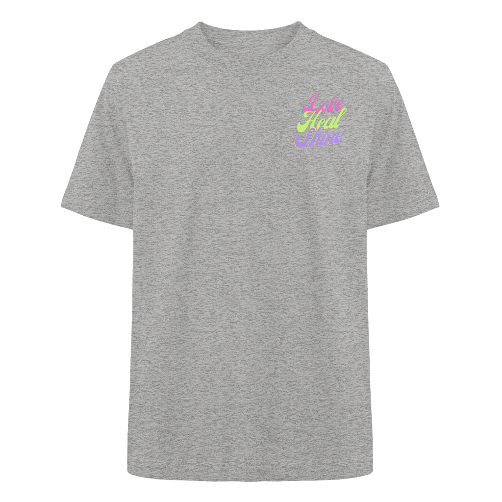 Heavy Organic Unisex Heavy T-Shirt "Love Heal Shine"