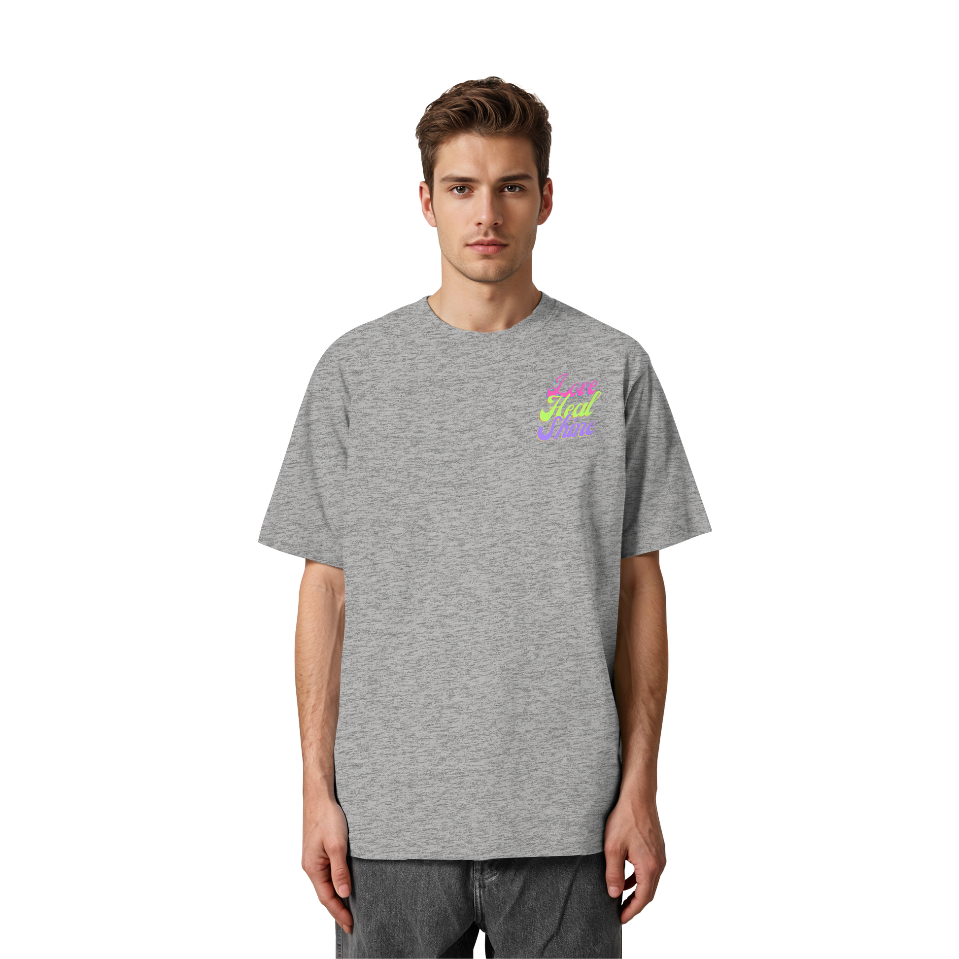 Heavy Organic Unisex Heavy T-Shirt "Love Heal Shine"