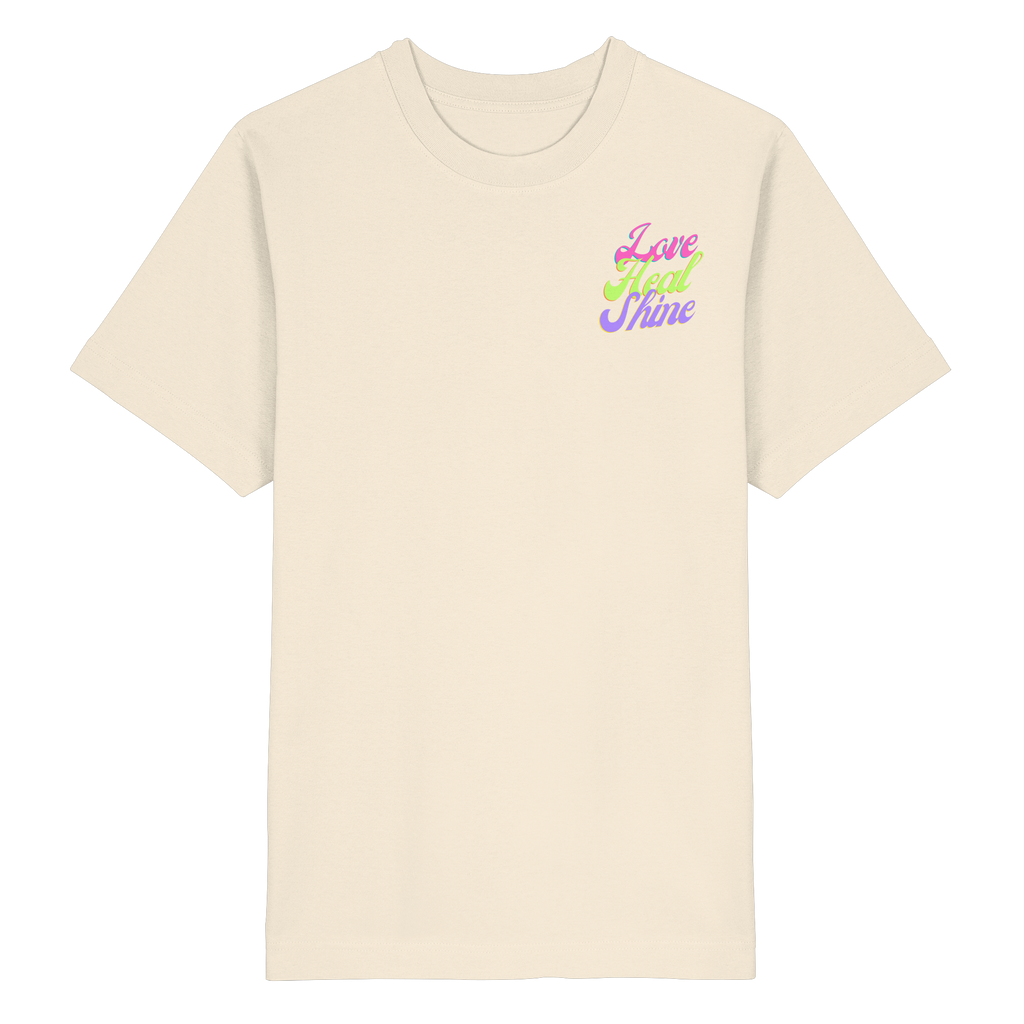 Heavy Organic Unisex Heavy T-Shirt "Love Heal Shine"