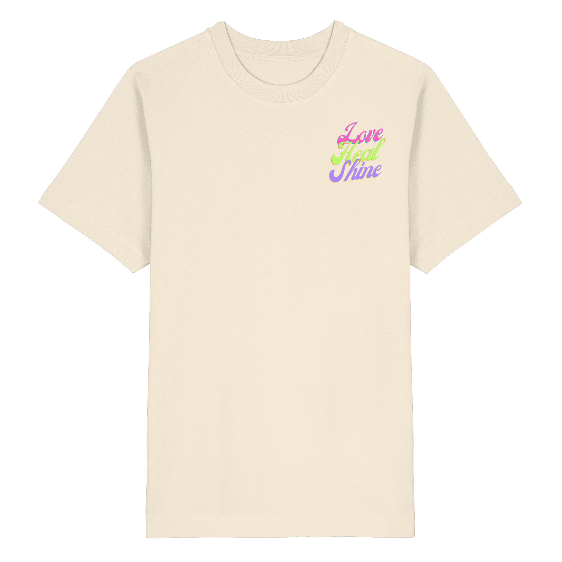 Heavy Organic Unisex Heavy T-Shirt "Love Heal Shine"